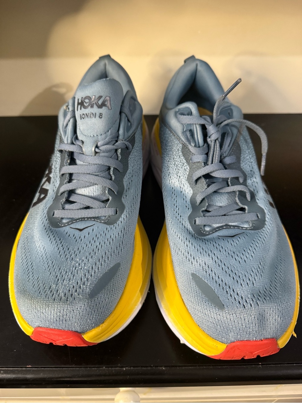 Hoka Men's Gray and Yellow Running Sneakers - Picture 4 of 9
